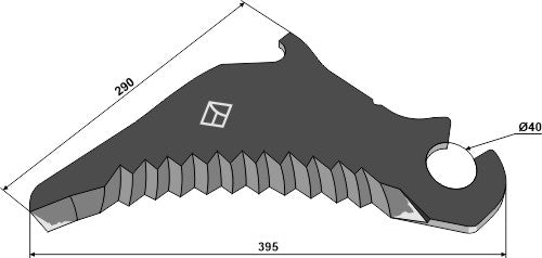 Pyöreä paalausveitsi 395 mm