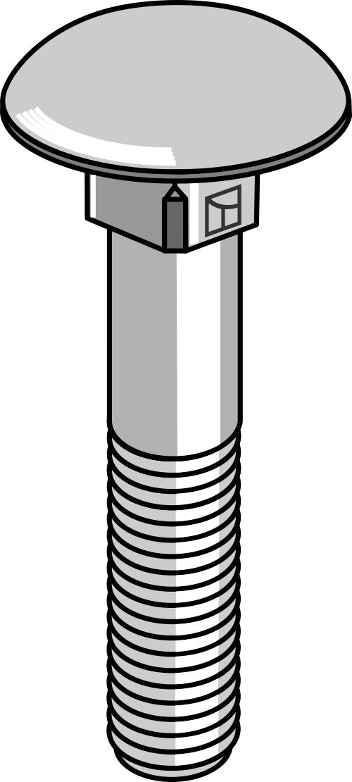 Bolt M8x1,25x50 galvanisert uten mutter