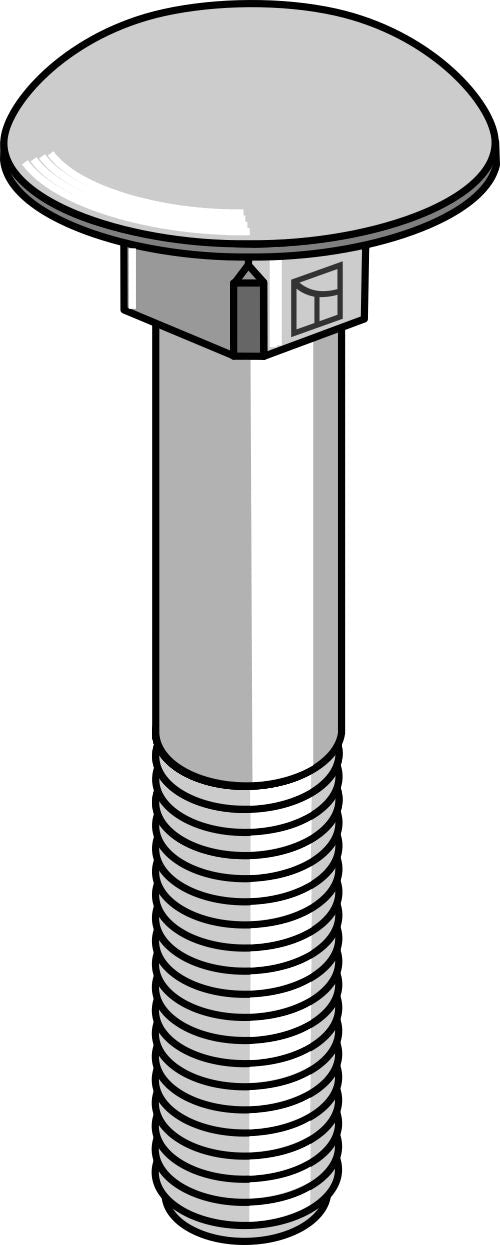 Bolt M8x1,25x60 galvanisert uten mutter