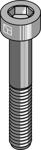 Sekskantbolt M8x1,25x60 - Galvanisert