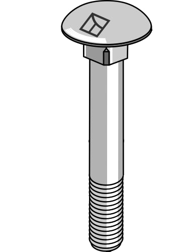Bolt M8x1,25x65 galvanized with nut