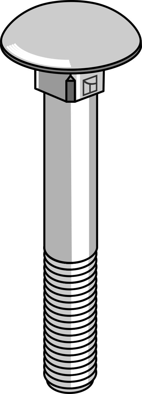 Bolt M8x1,25x70 galvanisert uten mutter