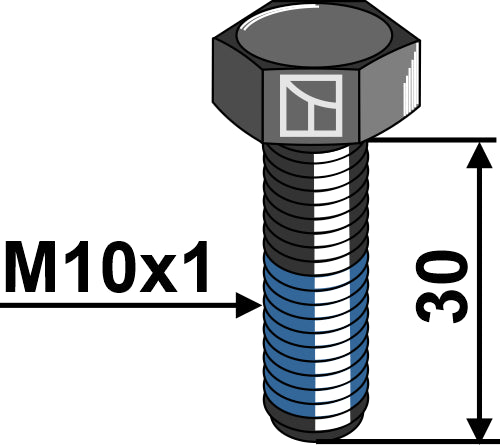 Bolt med selvlåsende gevind