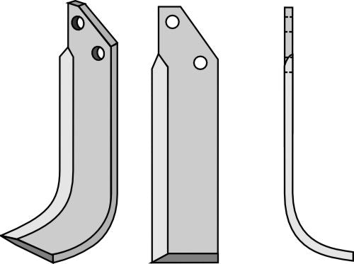 Blad 172 x 40 mm, höger