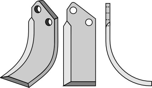 Klinge 185 x 60 mm, højre