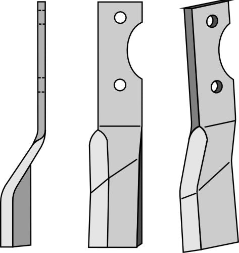 Rotary tine 325x60mm, left