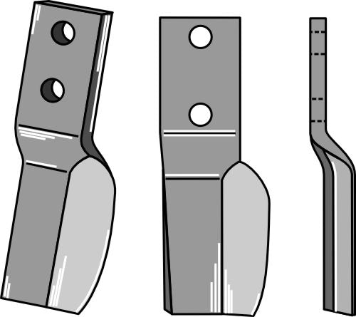 Roterende tind 178x50mm, høyre