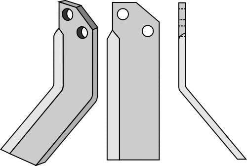 Blad 220 x 70 mm, höger