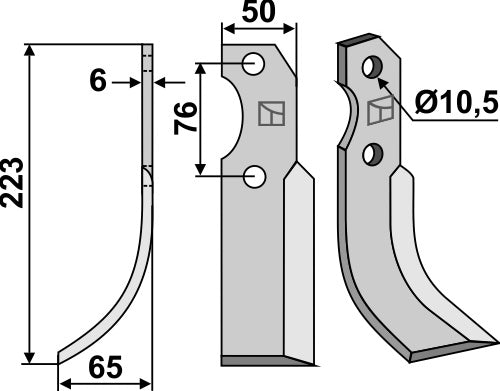 Blade 223x50mm, left