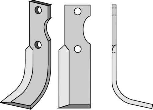 Klinge 255 x 50 mm, højre