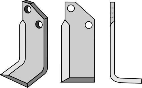 Blad 155x60mm, høyre