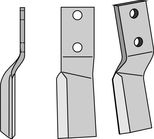Pyörivä piikki 210 x 60 mm, vasen