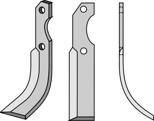 Klinge 210 x 35 mm, højre