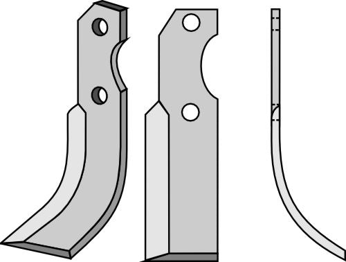 Blad 205 x 40 mm, höger