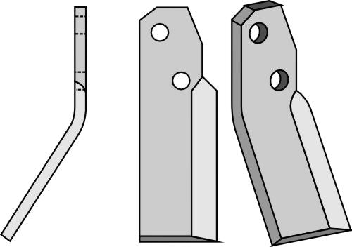 Roterende tand 194 x 60 mm, venstre