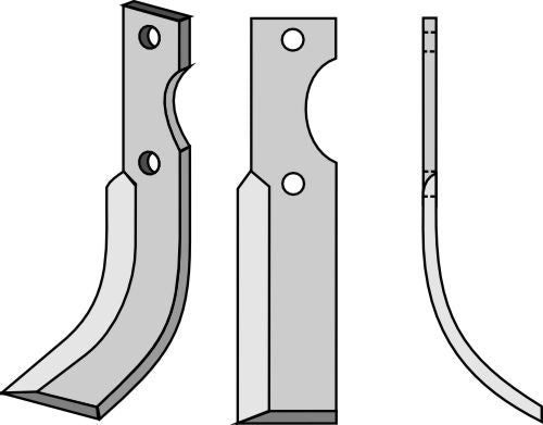 Klinge 200 x 40 mm, højre