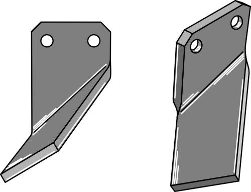 Roterende tind 185x100mm, venstre
