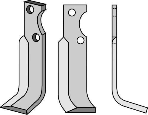 Blad 185x40mm, høyre