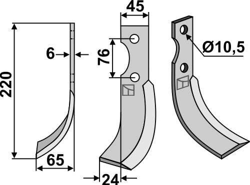 Blade 220x45mm, left