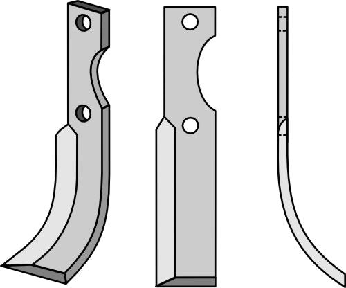 Terä 205 x 30 mm, oikea