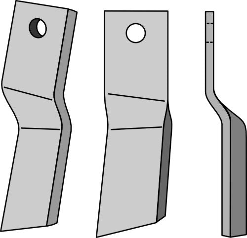 Roterende tand 210 x 60 mm, højre
