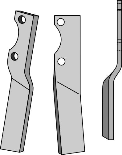Rotary tine 235x50mm, right