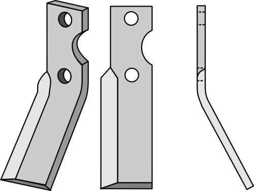 Roterende tand 305 x 50 mm, højre
