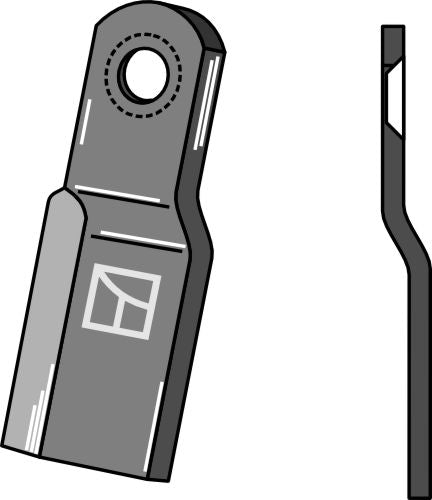 Overlapping chopping blade 130x40mm