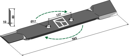 Mover-blade 585mm - right