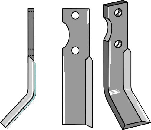 Rotary tine DURAFACE 300x50mm, left