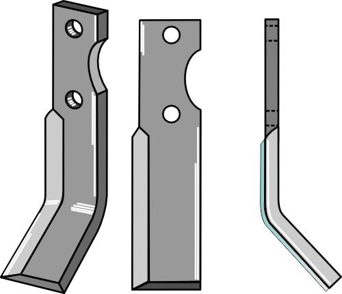 Roterende tand DURAFACE 305x50mm, højre