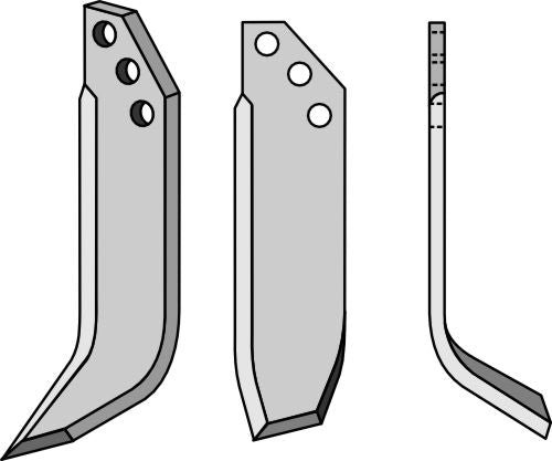 Klinge 235 x 60 mm, højre