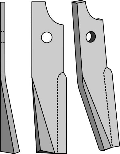 Rotary tine 261x50mm, left