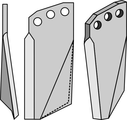 Pyörivä piikki 222 x 100 mm, vasen