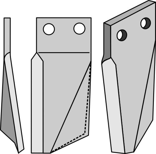 Rotary tine 207x100mm, left