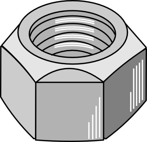 Helt metal møtrik med klemmeanordning M20 - DIN980 galvaniseret 10,9