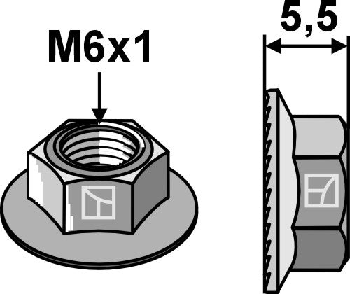 Locking nut M6x1