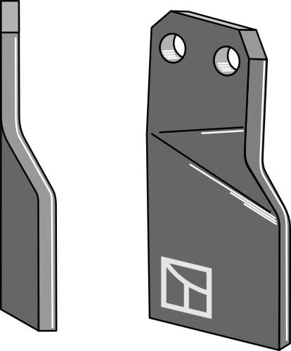 Rotary tine 182x80mm, left