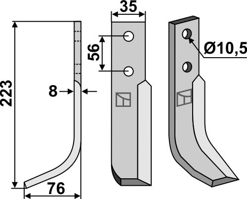 Blade 223x35mm, left