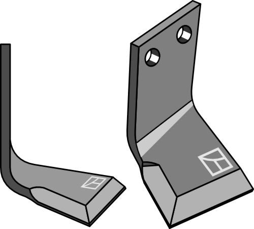 Roterende tind 124x60mm, høyre