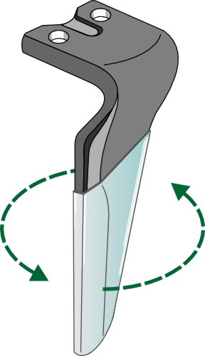Tine for rotary harrows (DURAFACE) 300mm, left