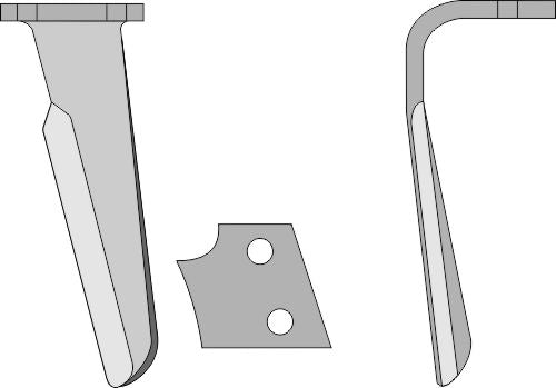 Tine for rotary harrows 270mm, left
