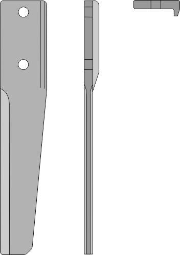 Tænder til rotorharver 320 mm, højre