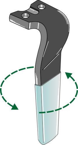 Tand för rotorharvar (DURAFACE) 320 mm, vänster