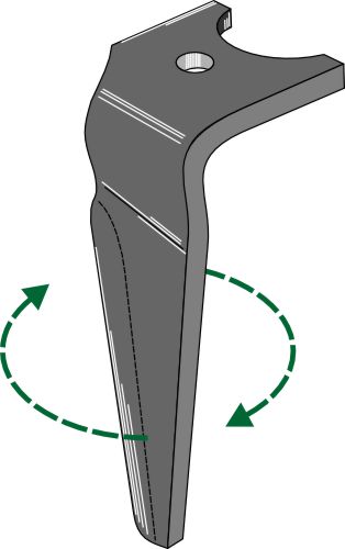 Tine for rotary harrows, right