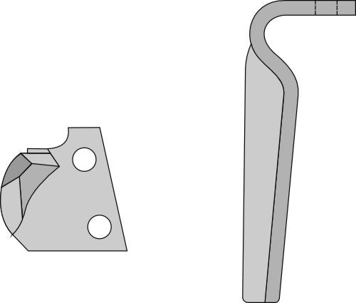 Tænder til rotorharver, højre