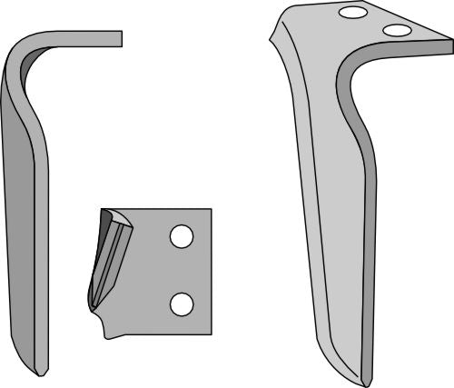 Tænder til rotorharver, højre