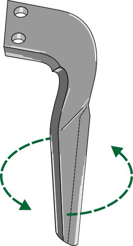 Kierrekynsien piikki, vasen