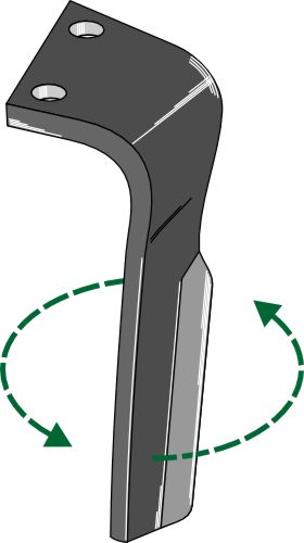 Tine for rotary harrows, left
