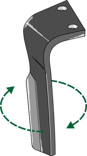 Tine for rotary harrows, right